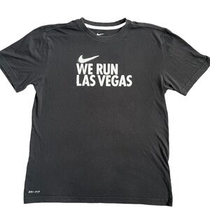 NIKE BLACK DRI-FIT SHORT SLEEVE CREWNECK LAS VEGAS T-SHIRT SIZE M